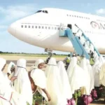Nigerian-female-pilgrims-boarding-a-plane-for-Hajj